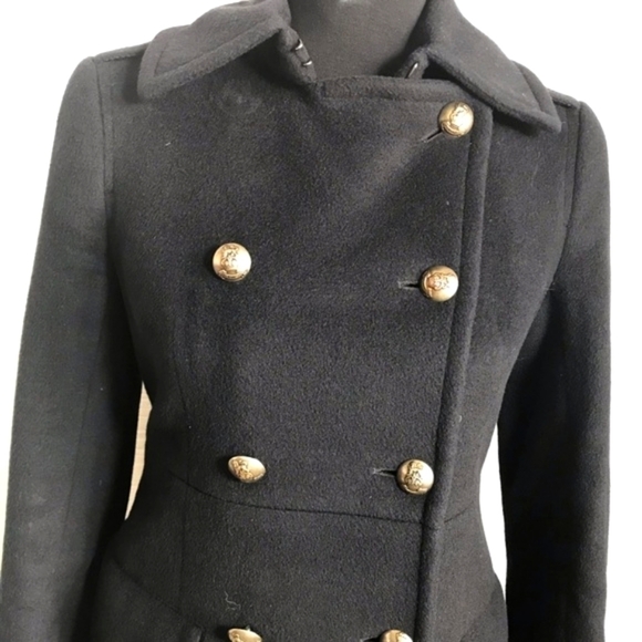 Vince wool/ cashmere blend double breasted stadium coat size 2 in Black - Picture 3 of 12
